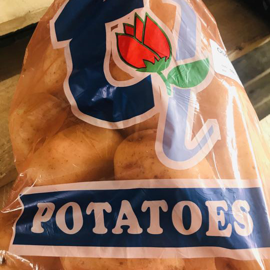 A bag of Maris piper potatoes