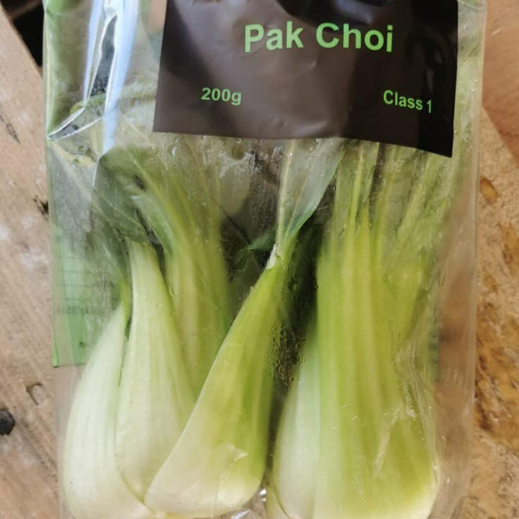 A packet of pak choi