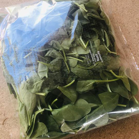 Packet of spinach